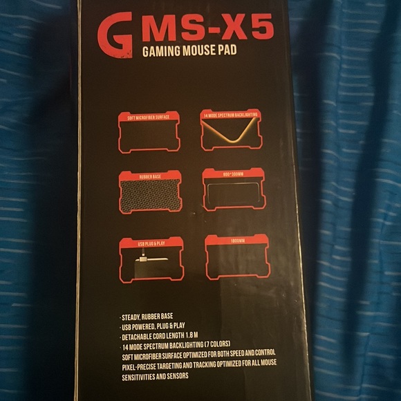 GMS-X5 7 Colors Symphony Glowing Gaming Mouse Pad, 14 Spectral Backlight… - Picture 8 of 11